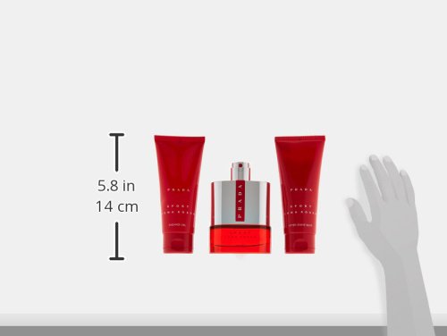 Prada Luna Rossa Sport for Men 3 PC (3.4 Eau De Toilette / 3.4 shower gel / 3.4 after shave balm)