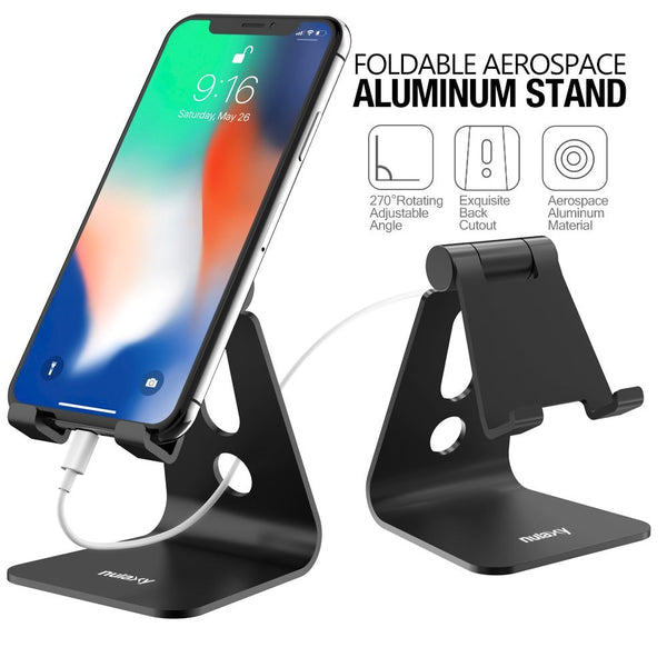 Nulaxy Adjustable Phone Stand, Multi-Angle Cell Phone Holder, Cradle, Dock, Stand for iPhone X 8 7 6 6s Plus 5 5s 5c, all Android Smartphone, Universal