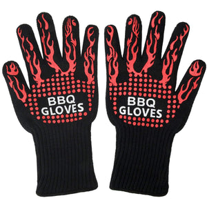 BBQ Grill Gloves Superior Heat Resistant Oven Hands & Forearm Protection